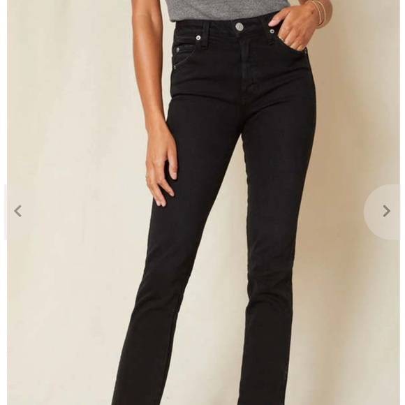 AMO Denim Babe High rise ankle straight jeans in black magic, nwt, 24 - Picture 2 of 6